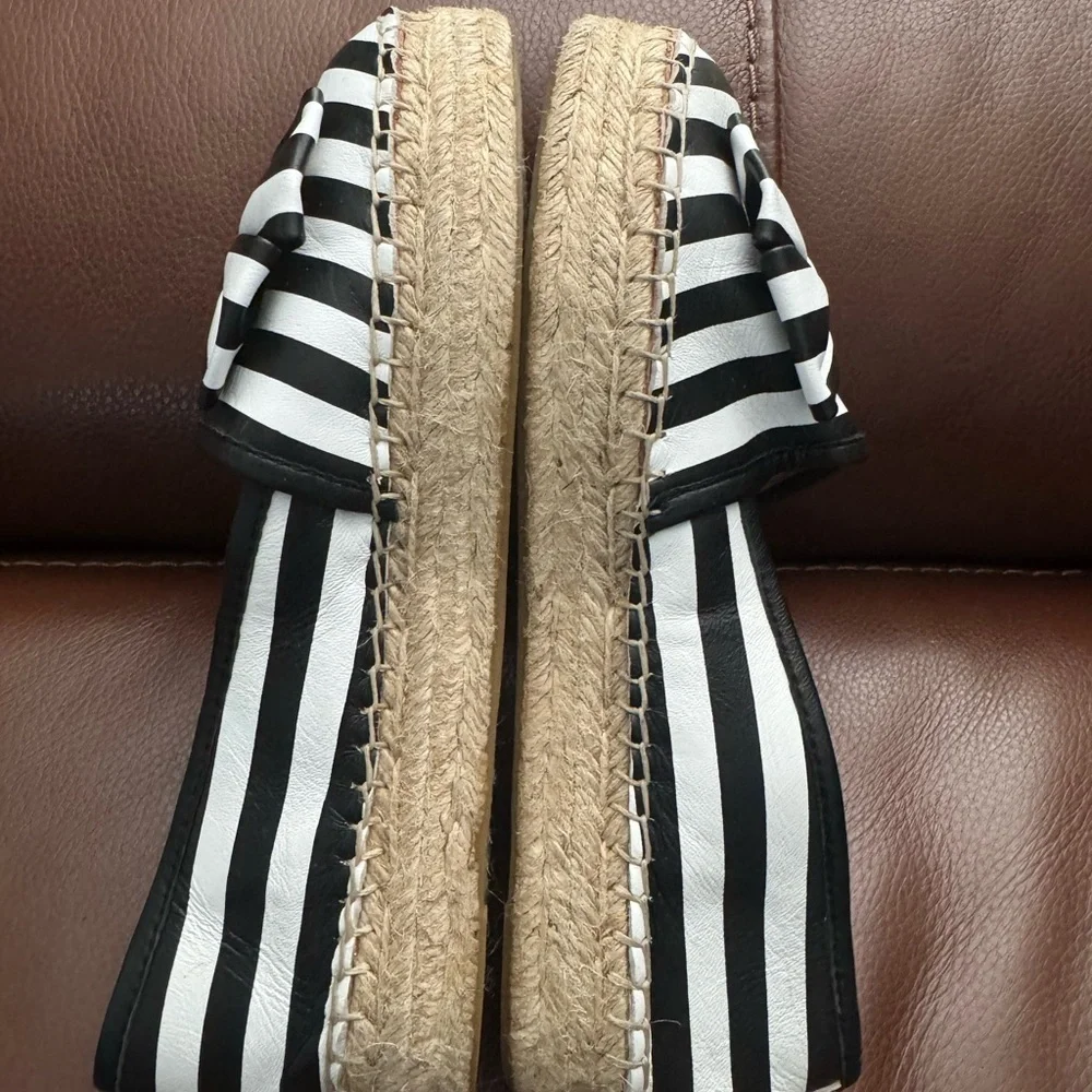 Kate Spade Black and White Espadrille Shoes